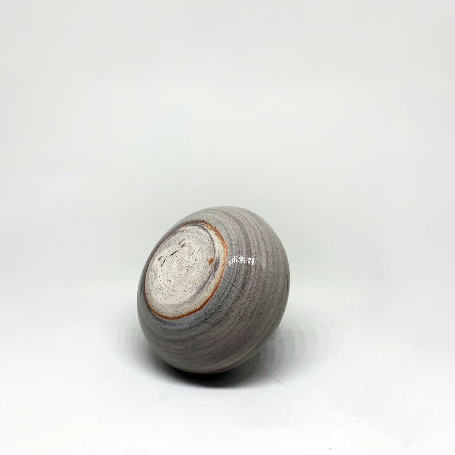 Transparent Grey Marbled Bud Vase