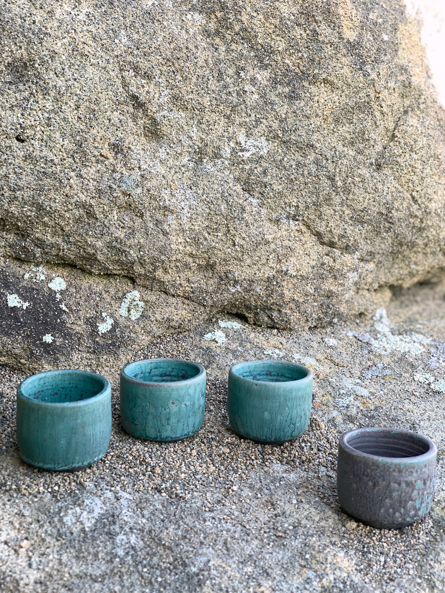 Set of 4 Oribe Teacups