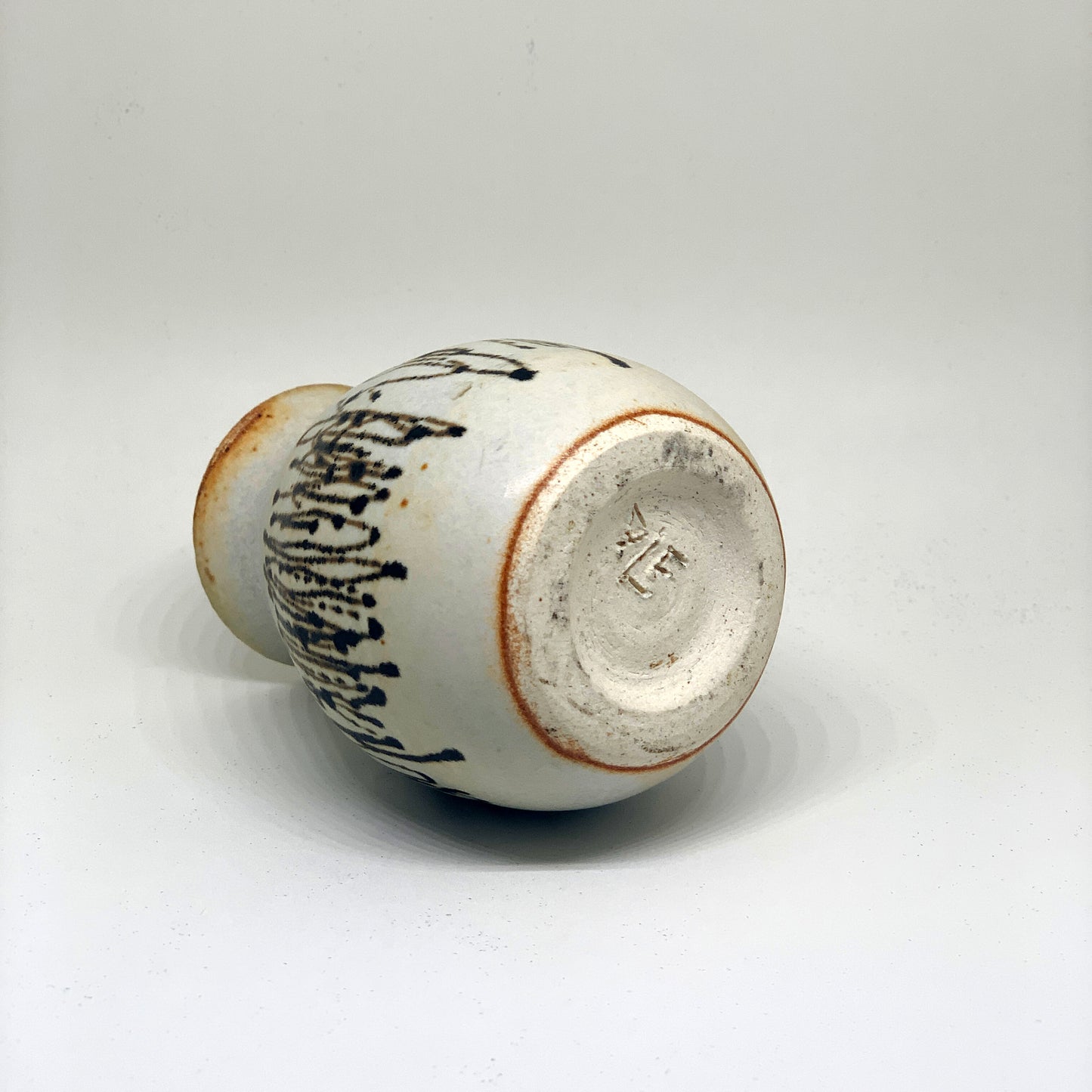 Small White Scribble Vase