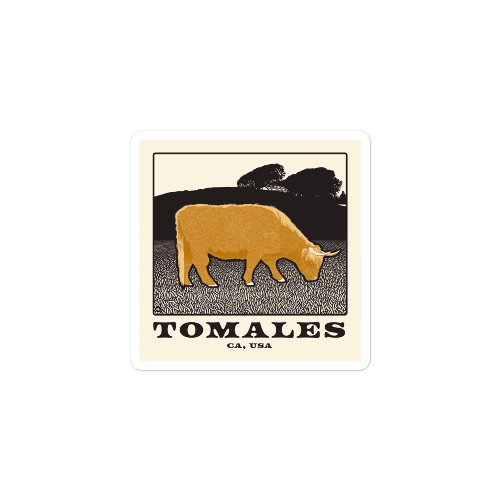 Tomales Highland Cow Sticker