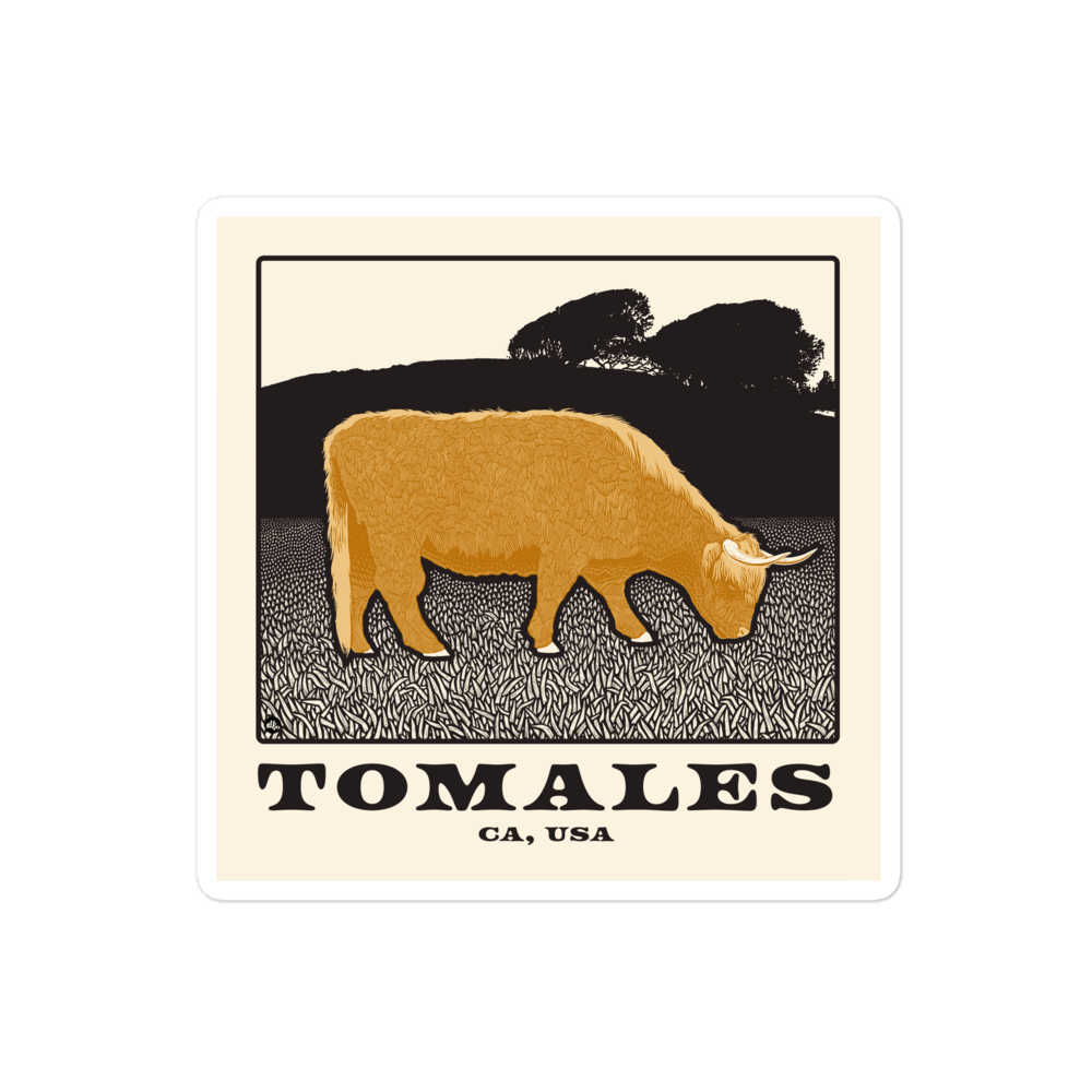 Tomales Highland Cow Sticker