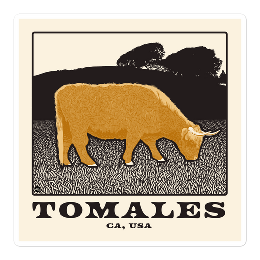 Tomales Highland Cow Sticker