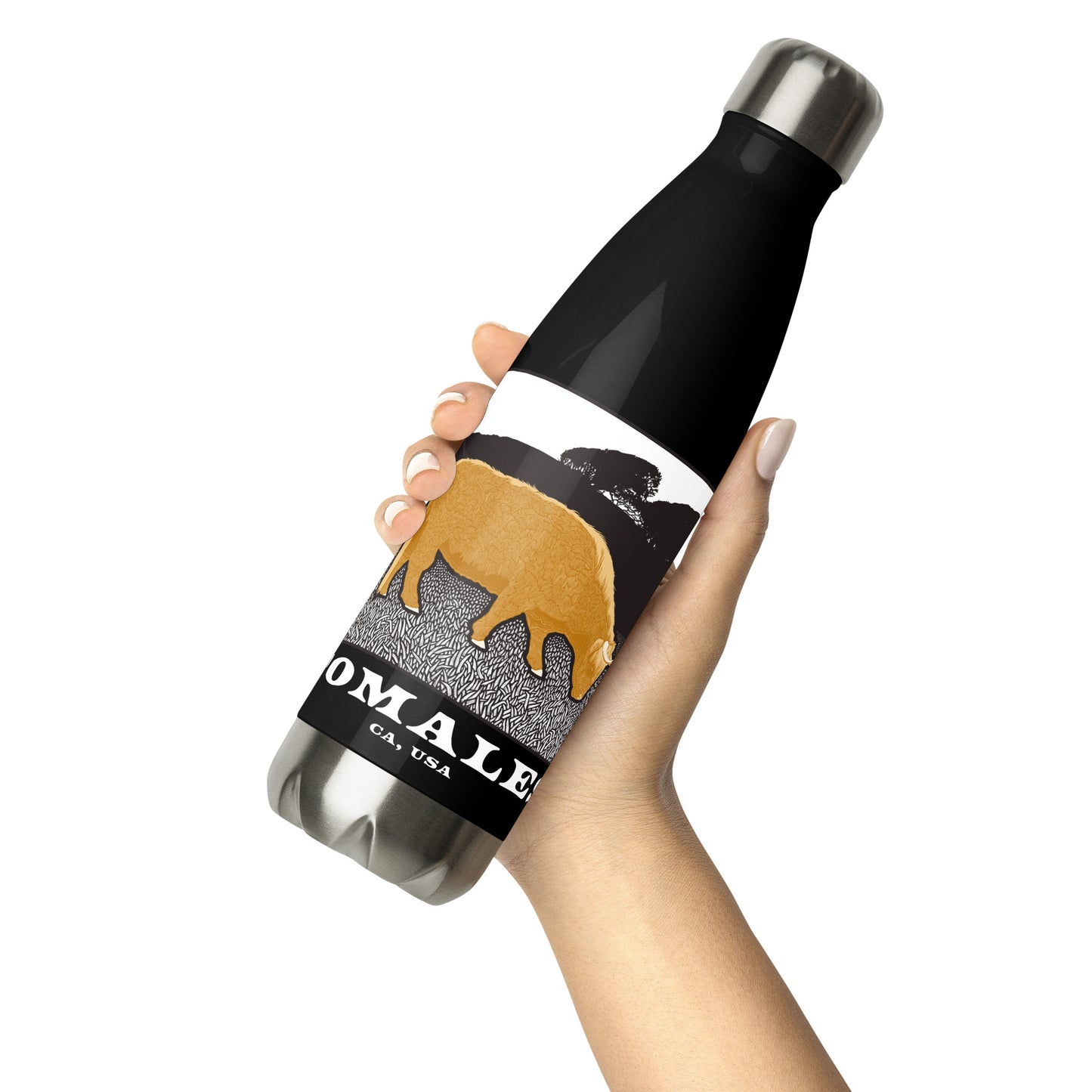 Tomales Highland Cow Stainless Steel Water Bottle