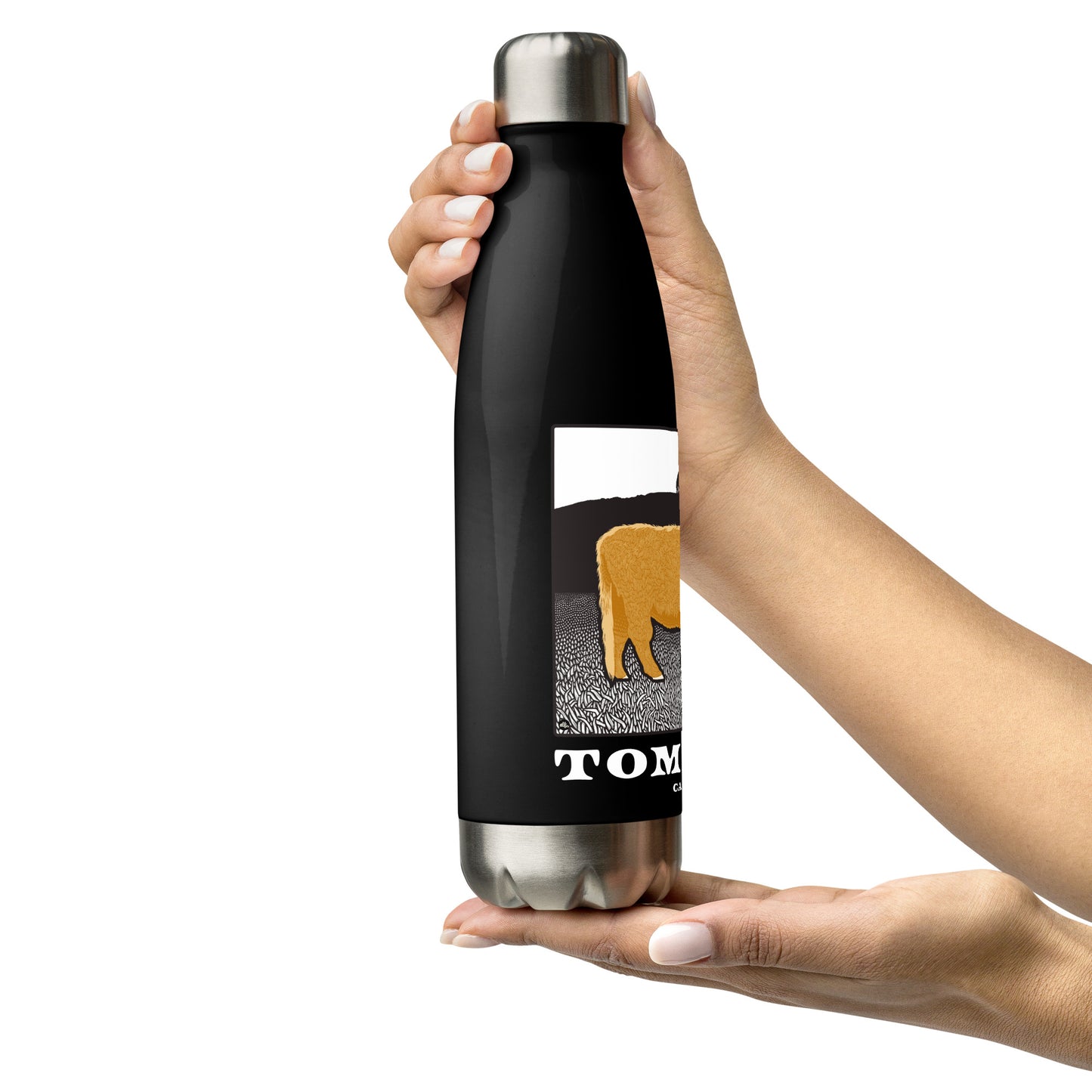 Tomales Highland Cow Stainless Steel Water Bottle