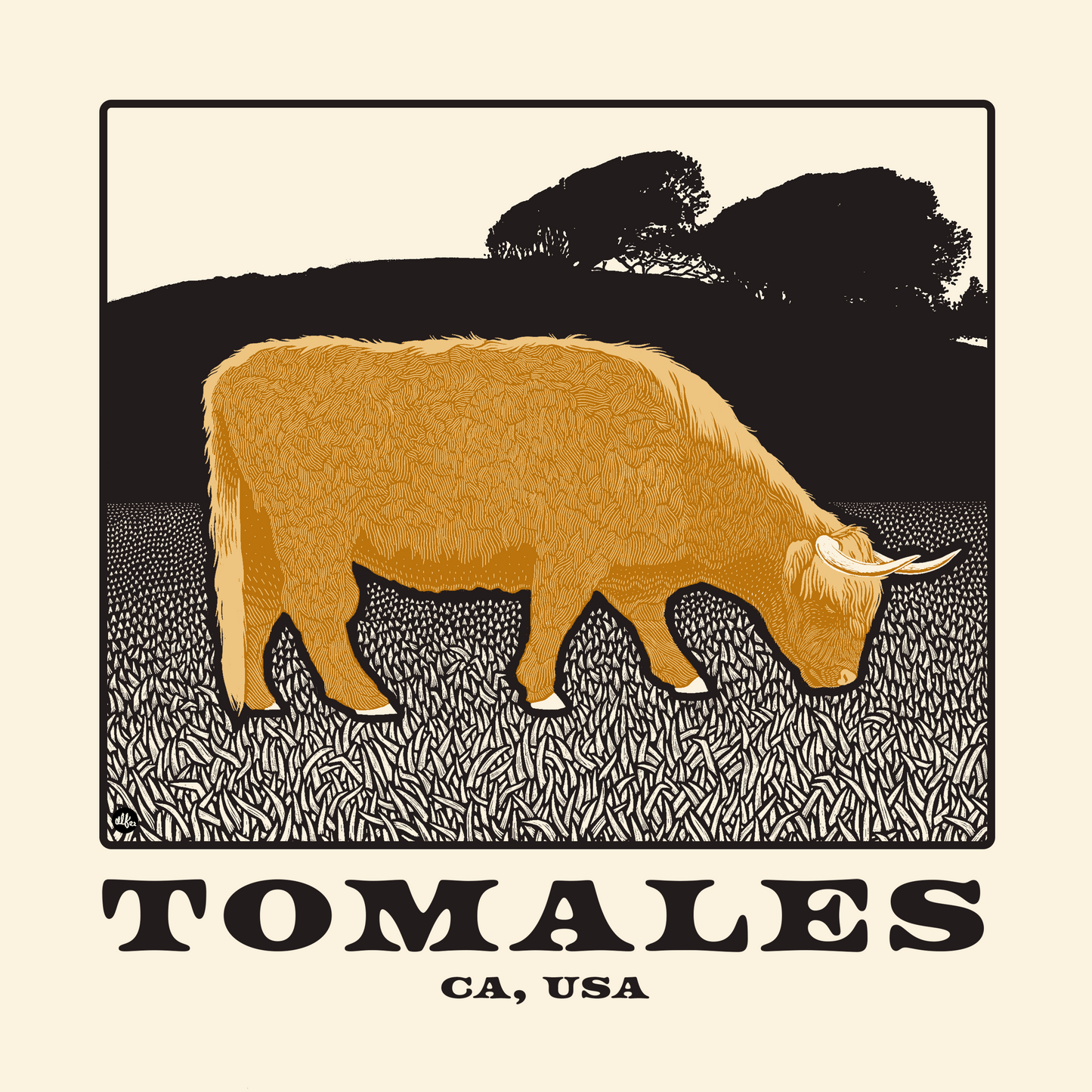 Tomales Highland Cow Sticker