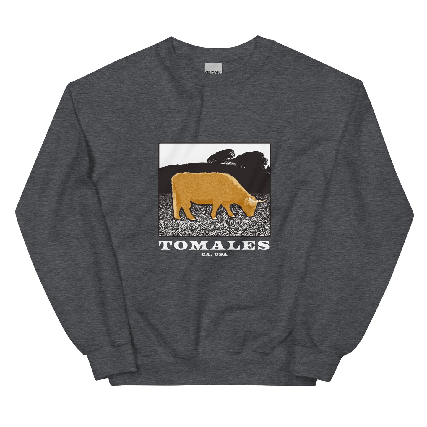Tomales Highland Cow Unisex Sweatshirt Dark