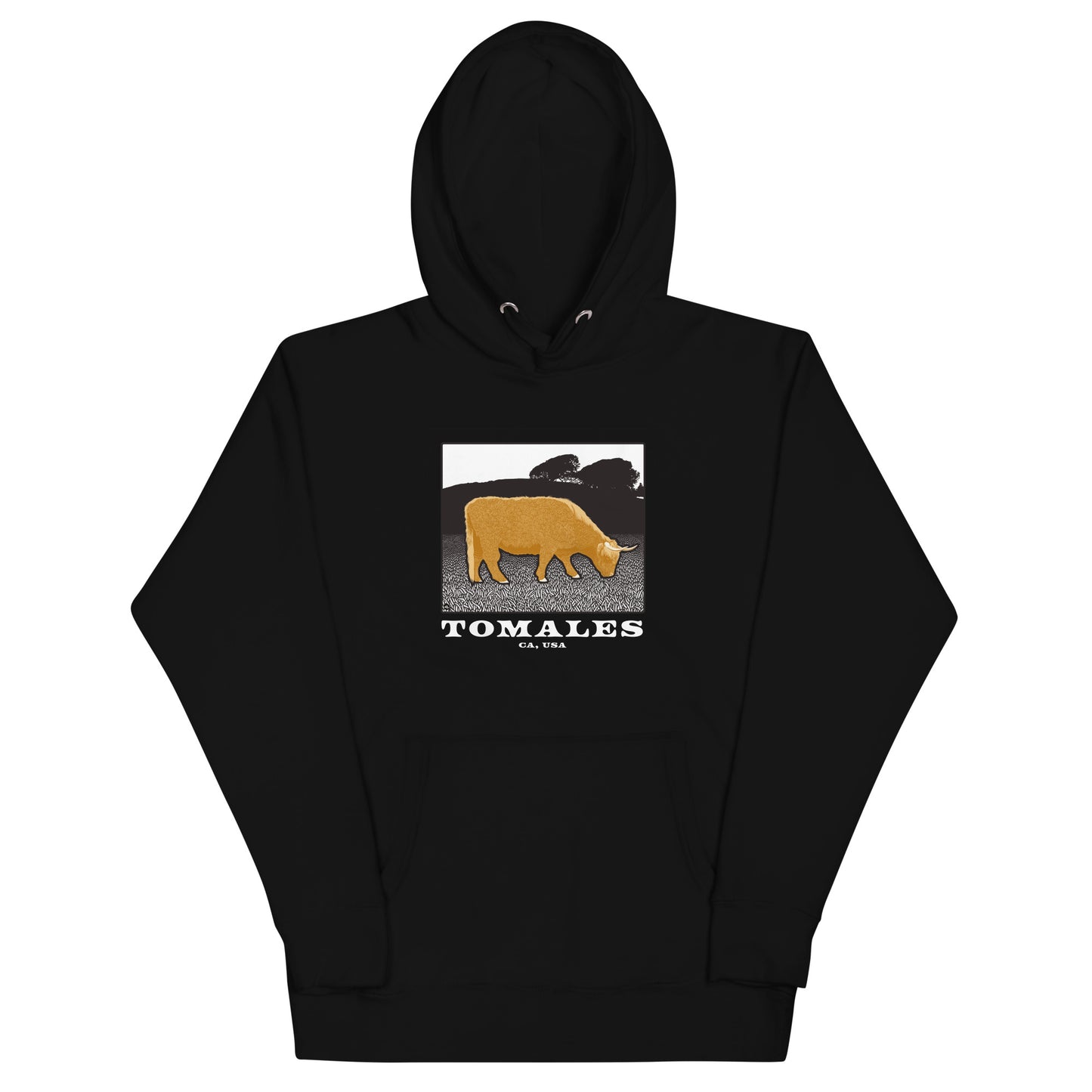 Tomales Highland Cow Unisex Hoodie Dark