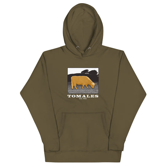 Tomales Highland Cow Unisex Hoodie Dark