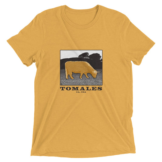 Tomales Highland Cow Unisex Tri-Blend Short Sleeve T-Shirt