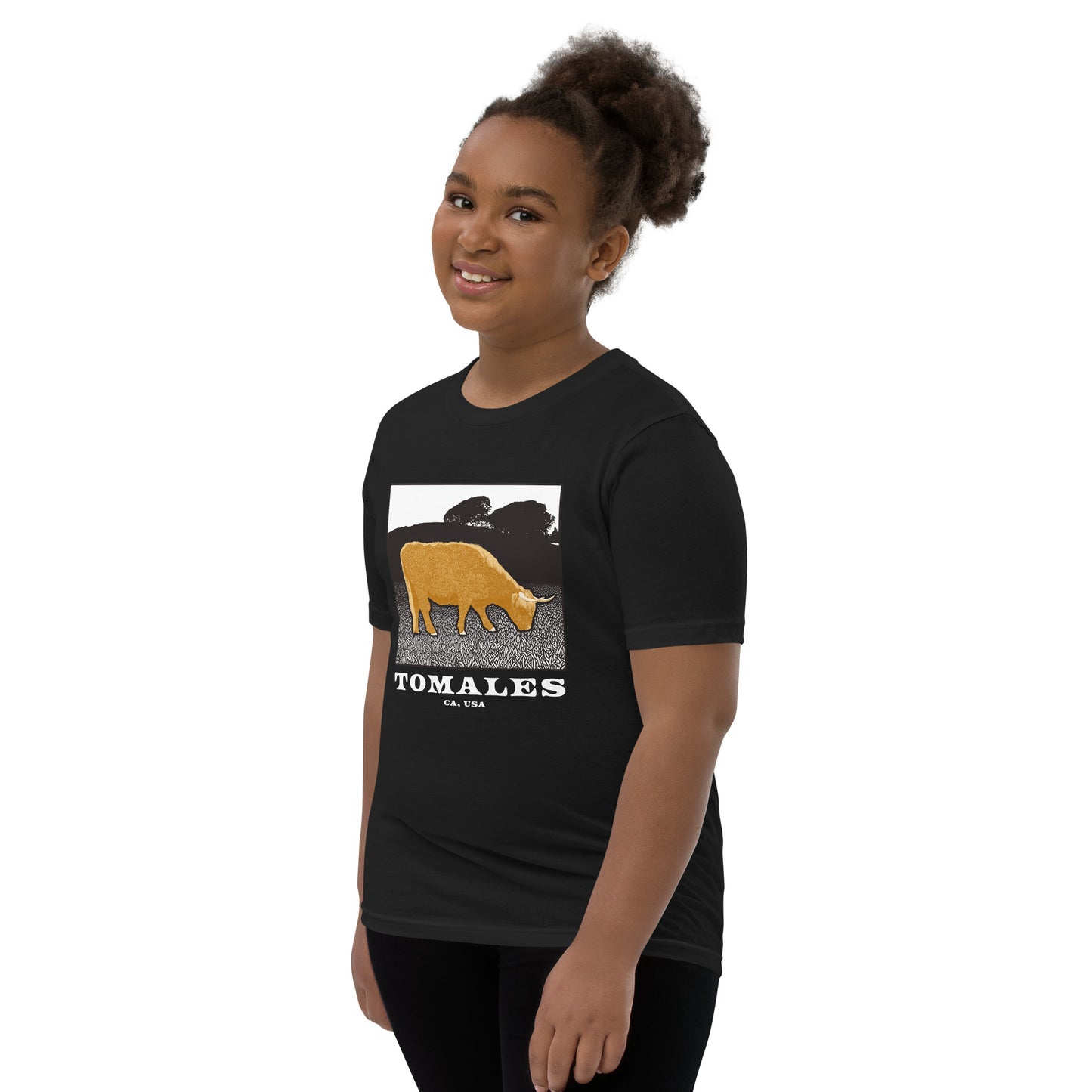 Tomales Highland Cow Youth Short Sleeve T-Shirt