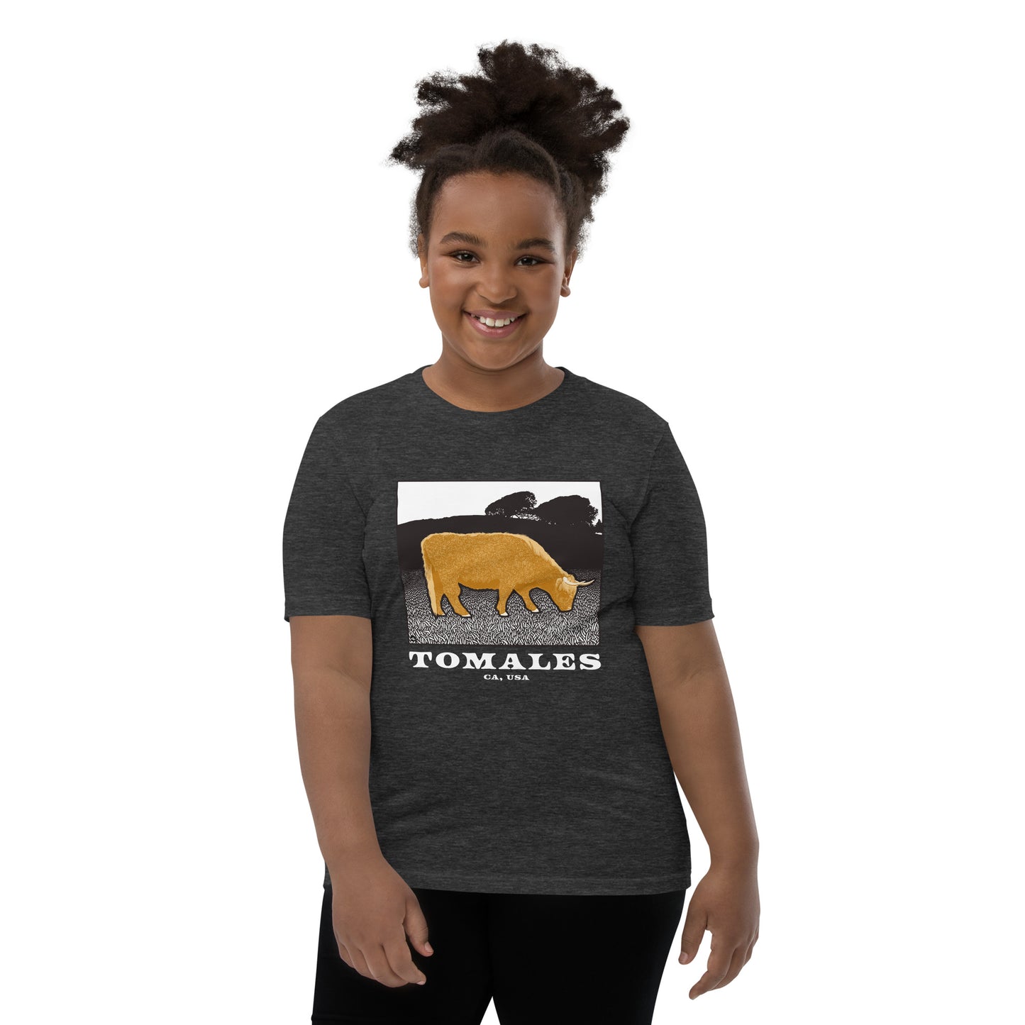 Tomales Highland Cow Youth Short Sleeve T-Shirt