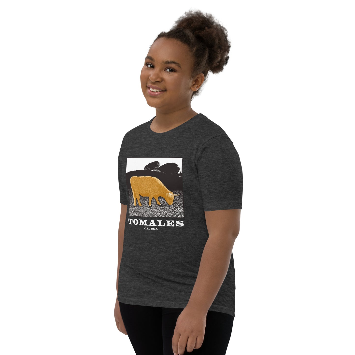 Tomales Highland Cow Youth Short Sleeve T-Shirt