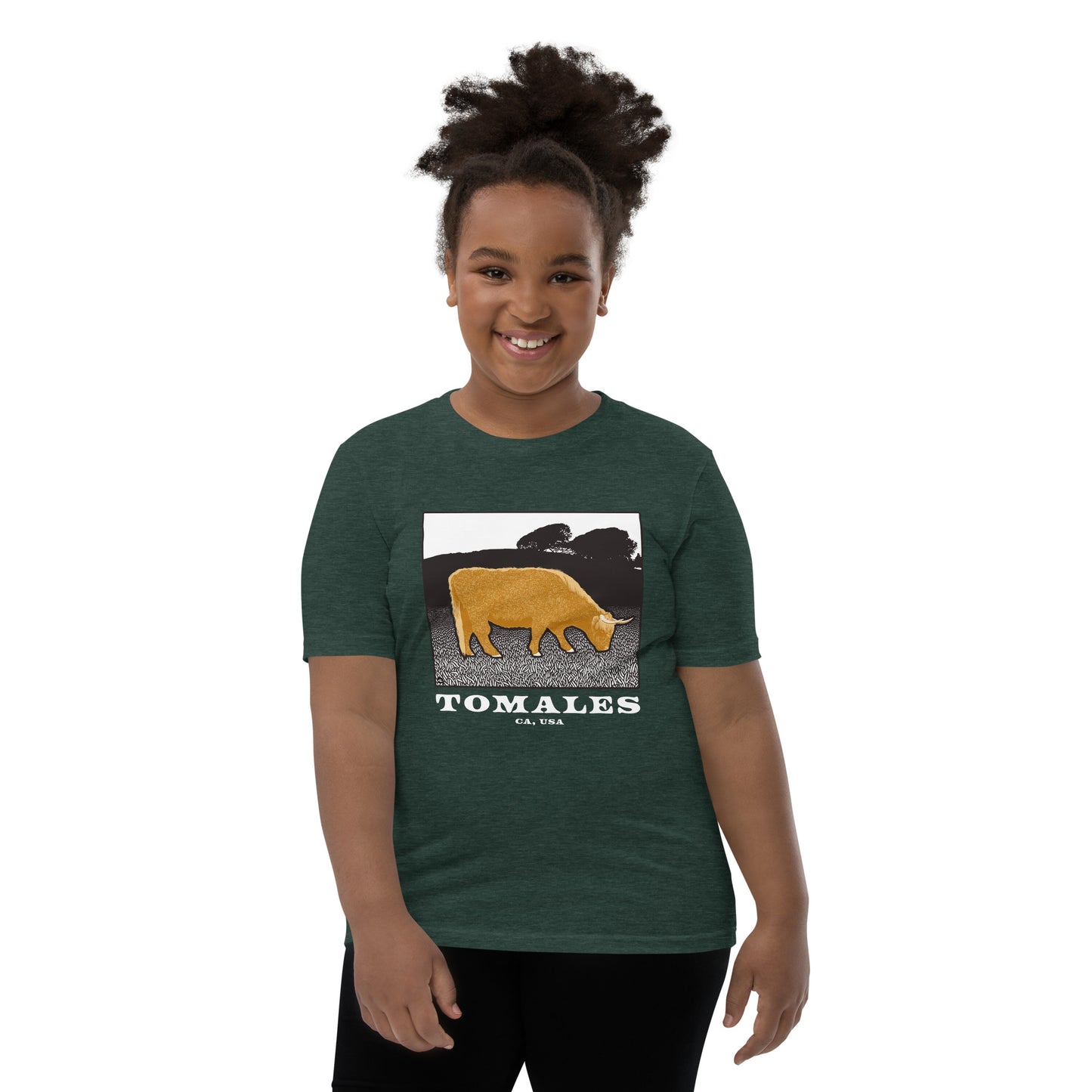 Tomales Highland Cow Youth Short Sleeve T-Shirt