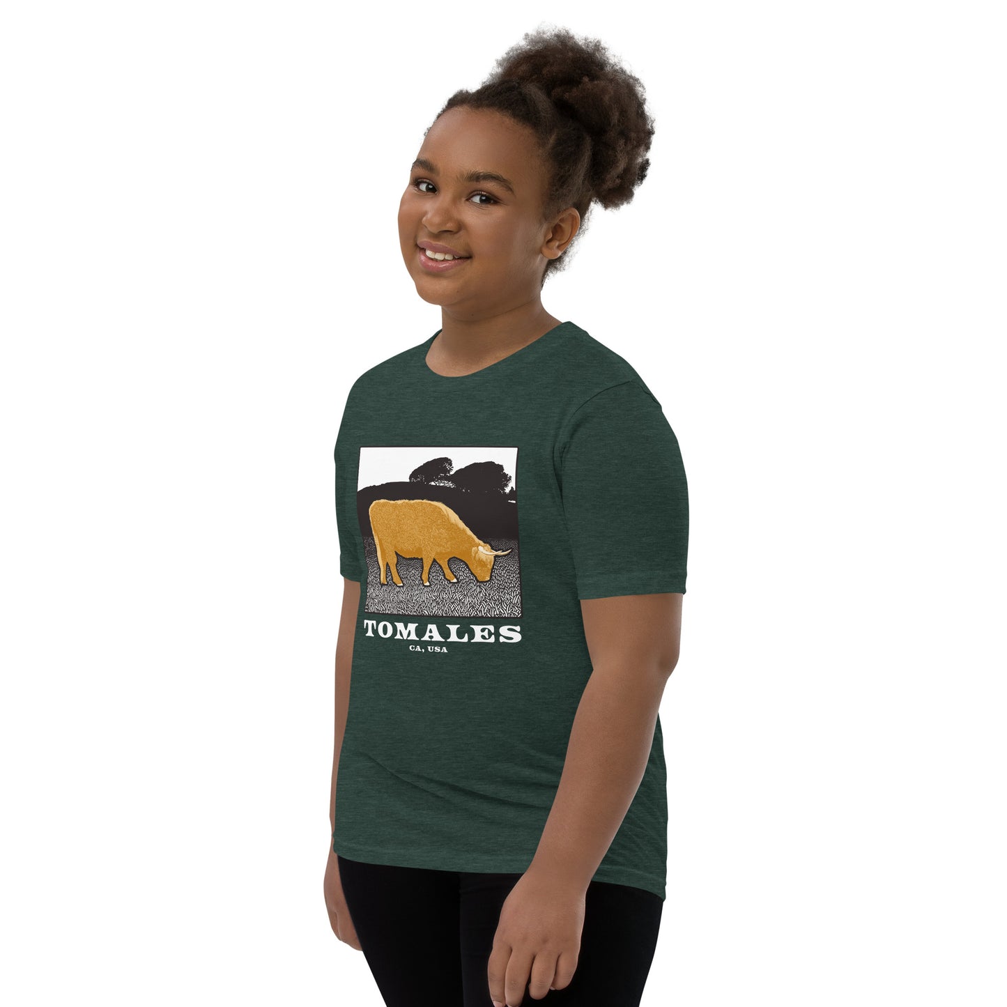 Tomales Highland Cow Youth Short Sleeve T-Shirt