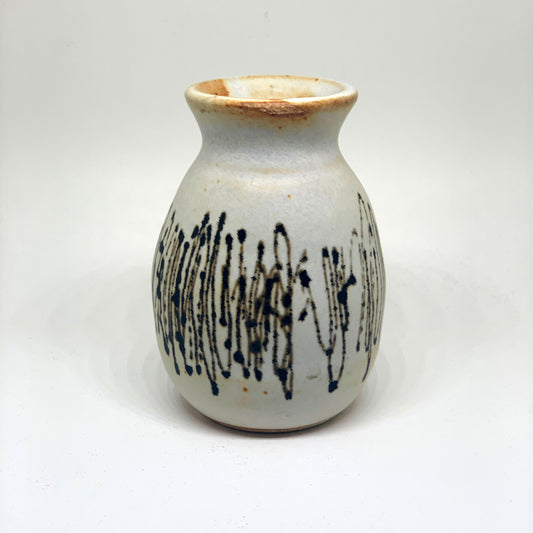 Small White Scribble Vase