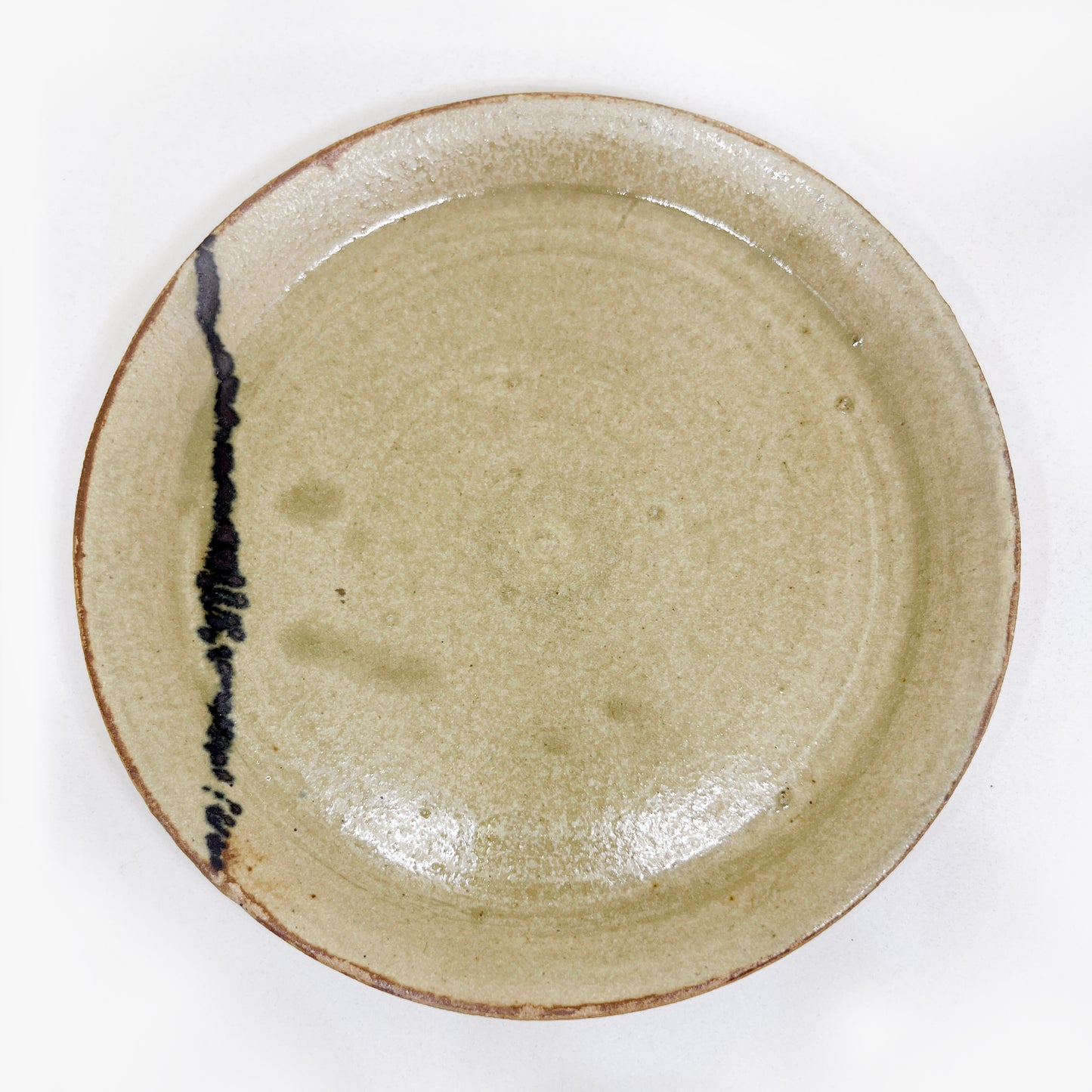 Ash Green Plate with Line