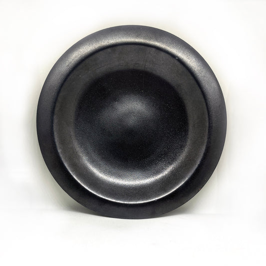 Black Marbled Low Bowl