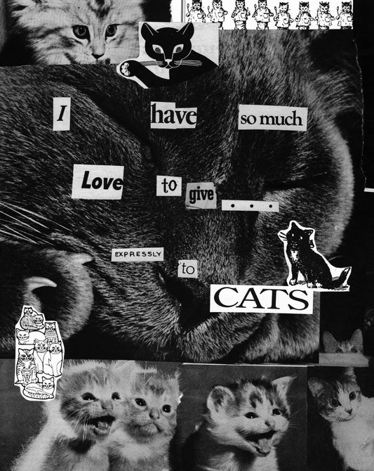 "Cat Lover" Collage Print