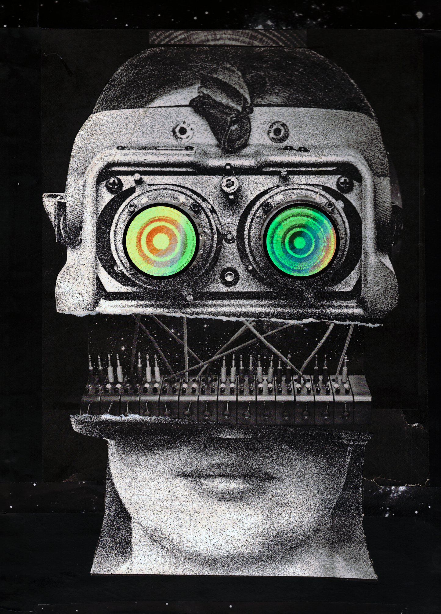 "Space Case" Collage Print
